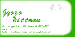 gyozo wittman business card